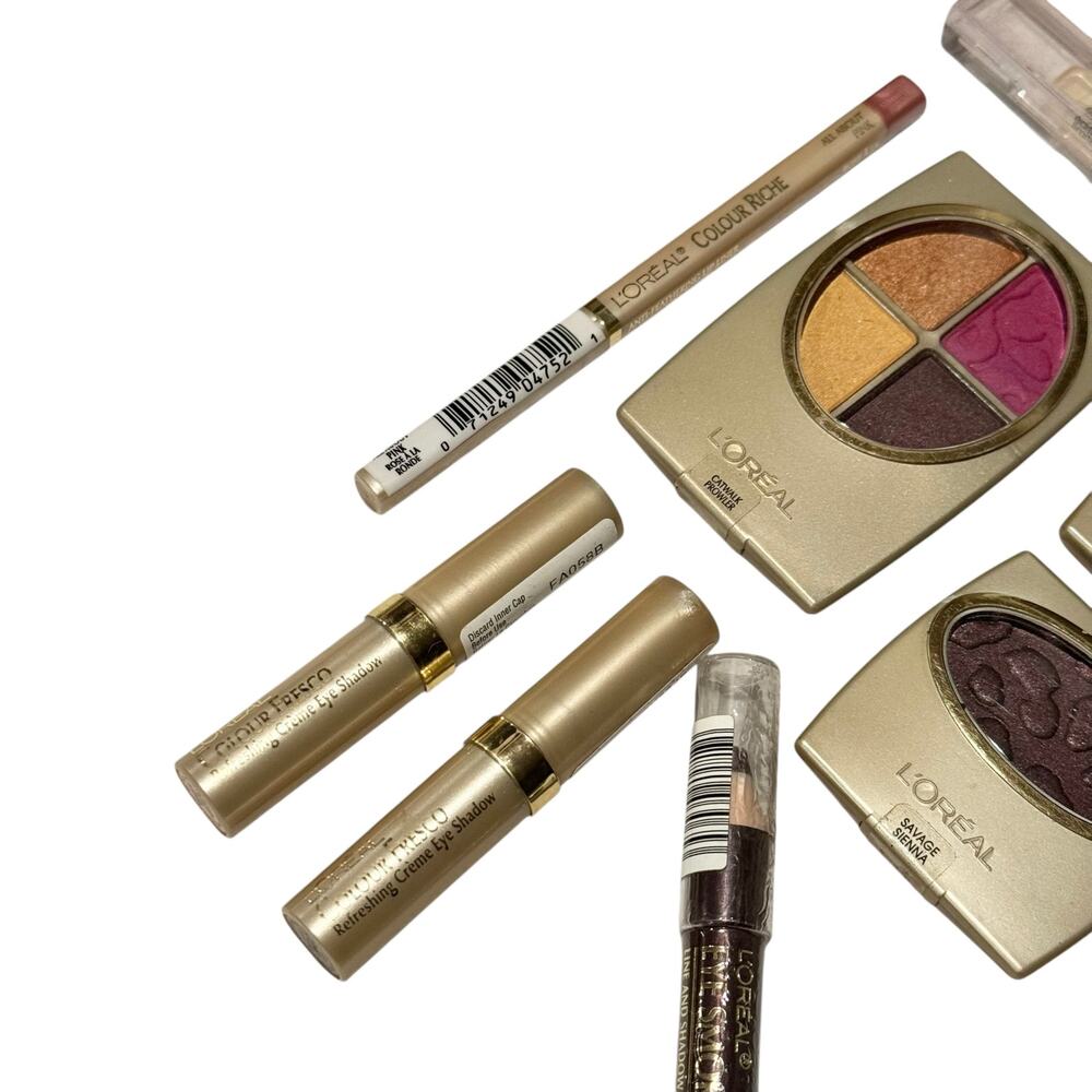 NEW Vintage L'Oreal Eye Makeup Bundle Of 13 - Palettes, Creme Shadows & Crayon - Picture 5 of 9